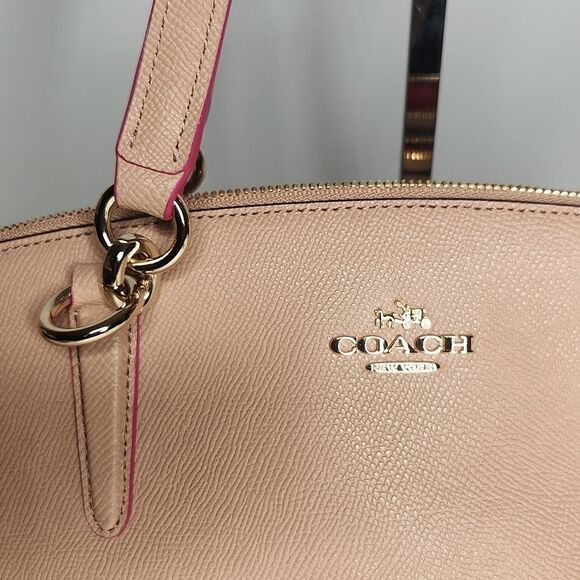 Coach CHRISTIE Carryon Crossgrain Leather Multi Color Edgepaint Shoulder Bag - Picture 3 of 8